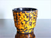 Vintage ES Keramik indoor plant pot, orange and black