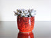 Waechtersbach planter, red and black spotted decoration