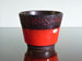 Jopeko planter, red with black and red lava