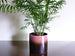 Vintage planter, brown and pink glaze