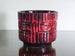 Vintage Fratelli Fanciullacci indoor plant pot with red and black Greek key decoration