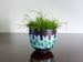 Vintage ES Keramik indoor plant pot, green and white glaze